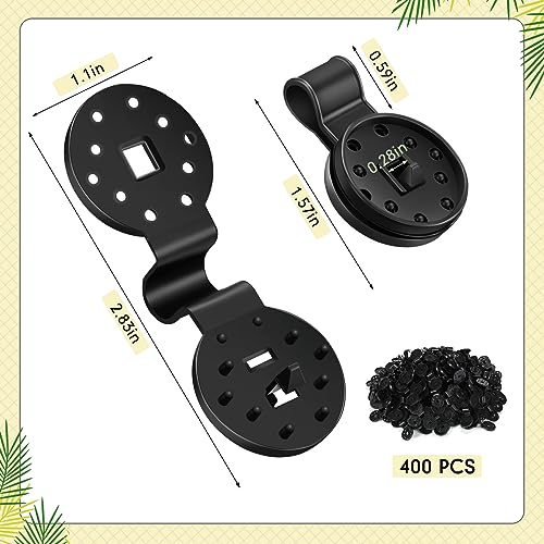 Barydat 400 Pcs Black Shade Cloth Plastic Clips Round Sunshade Net Fixing Clip Fabric Clips for Garden Anti Bird Netting Greenhouse Outdoor Agricultural Netting Fabric Accessories