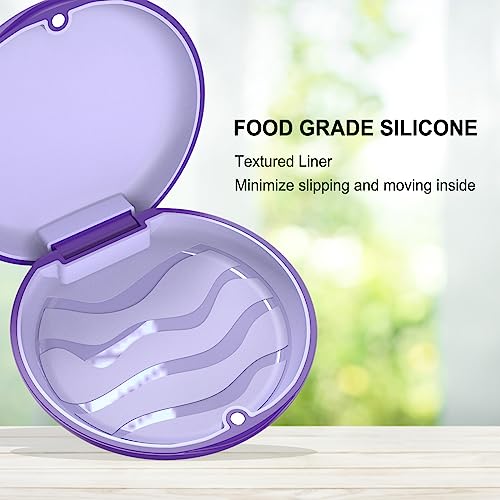 ARGOMAX Retainer Case with Silicone Inner & Magnetic Closure - color: Purple
