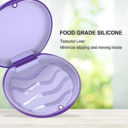 ARGOMAX Retainer Case with Silicone Inner & Magnetic Closure - color: Purple
