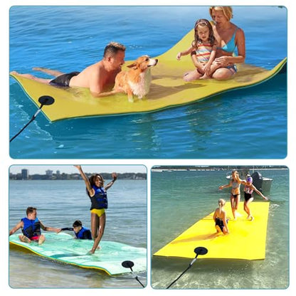 Wenfan Floating Water Mat Tether Kit Lily Pad Tether Floating Mat Straps Tether and Grommet Kit Foam Water Pad Tether and 118 Inch Bungee Cord for All Foam Water Pads
