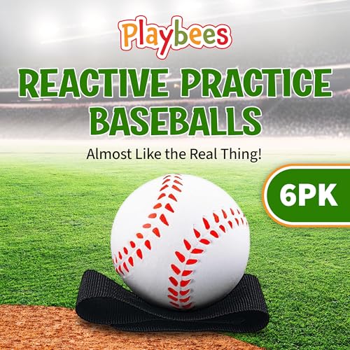 Wrist Return Baseballs for Kids, Birthday Gift & Skill Trainer, 6 Pack - style: 6 Pack