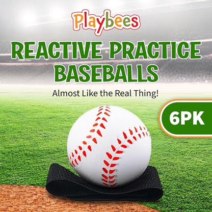 Wrist Return Baseballs for Kids, Birthday Gift & Skill Trainer, 6 Pack - style: 6 Pack