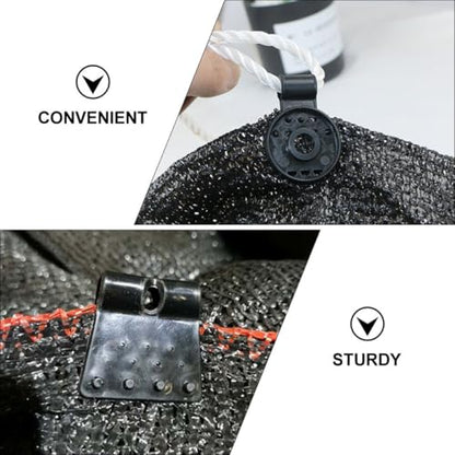 Artibetter 30pcs Reusable Mesh Buckle and Film Clip for Garden Greenhouse, Non-slip Agricultural Net Clamp Set and Square Clips for Sunshade and Bird Net Fixing