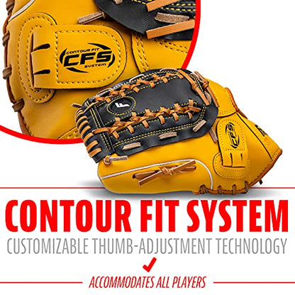 Franklin Sports Field Master Baseball Glove - color: Tan, style: 12" - Trapeze Web