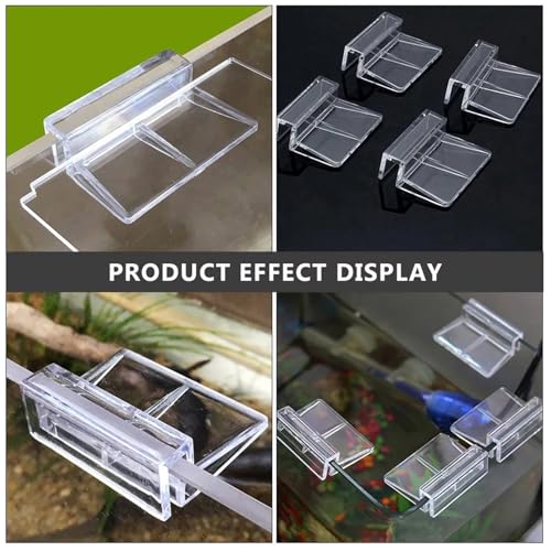 Aquarium lid Clips 15Pcs Acrylic Aquarium Support Brackets for Glass Covers High Transparency Fish Tank Cover Holder Universal Fit