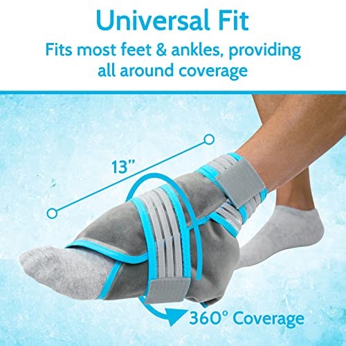 Arctic Flex Ankle Foot Ice Pack Wrap - Reusable Gel for Hot Cold Therapy