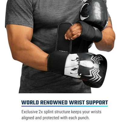 Hayabusa Marvel Hero Elite Boxing Gloves - color: Venom, size: 12oz