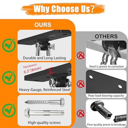 Heavy Bag & Punching Bag Hanger, Wall, Ceiling, Beam Mount Options - color: Ceiling - Flat Bracket