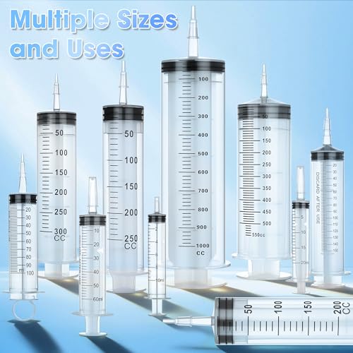 200ml Large Syringe for Thick Liquids, Plastic Syringe Without Needle for Scientific Labs, Oil, Lubricant Refilling, Individually Wrapped - style: 200cc