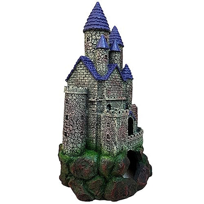 SLOCME Aquarium Middle Ages Resin Castle Decorations - Fish Tank Gothic Castle Hiding Cave Ornament