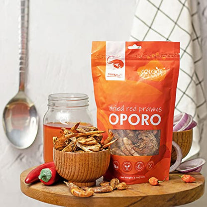 Colour Flavour Dried Red Shrimps (Oporo) 100g | Premium Nigerian Dried Seafood | Natural Smoked Red Prawns for Cooking & Seasoning | High-Protein, Rich Shrimp Flavor