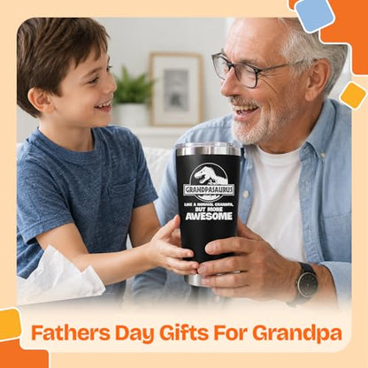 NewEleven Fathers Day Gift For Grandpa From Granddaughter, Grandson - Gift Ideas For Grandfather, New Grampa, Promoted To Grandfather, Grandchildren, Grandkid - 20 Oz Tumbler