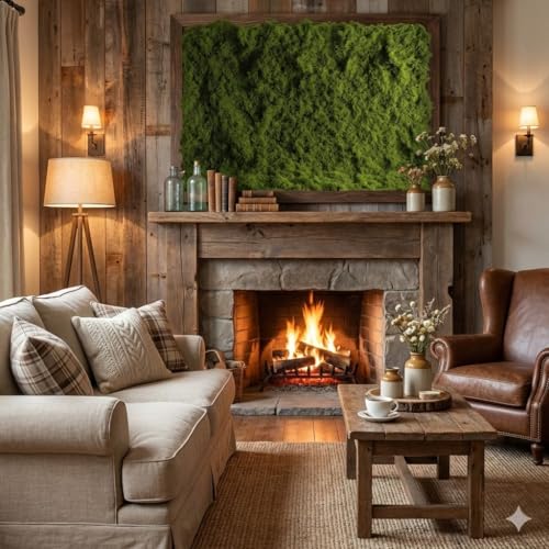 Fake Moss Mat, Artificial Moss Table Runner for Wedding Decor Table Centerpieces Fairy Garden Crafts Indoor Green Faux Grass Wall Decor (Green: 39 x 39Inch / 100 x 100cm)