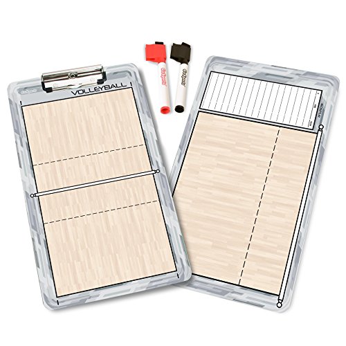 GoSports Premium Dry Erase Coaches Clipboards – Basketball, Baseball, Football, Soccer, Hockey, Volleyball, Lacrosse - color: Volleyball