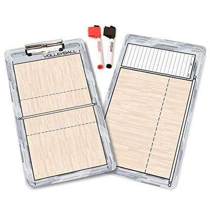 GoSports Premium Dry Erase Coaches Clipboards – Basketball, Baseball, Football, Soccer, Hockey, Volleyball, Lacrosse - color: Volleyball