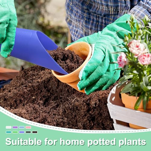 9 Pcs Bonsai Soil Scoops Plastic Garden Soil Scoops Succulent Soil Scoop Colorful Small Soil Scoops Gardening Tools for Plant Flower Succulent (Colorful)