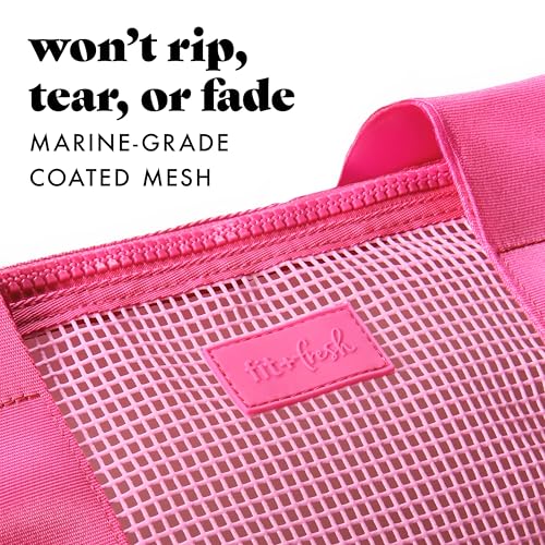 Fit & Fresh The Shore Thing™ XL Marine Grade Mesh Beach Bag, Extra Large Beach Tote, Durable, Sandproof Oversized Pool Bag