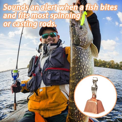 12 pcs Fishing Bell, Fishing Rod Bell, Catfish Fishing Gear, Fishing Rod Bell, Ice Fishing Accessories, Fishing Rod Techniques