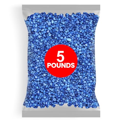 Hygloss Products Craft Rocks, Mini Stones for Art Projects - Bag O' Gravel, Blue, 5 lb
