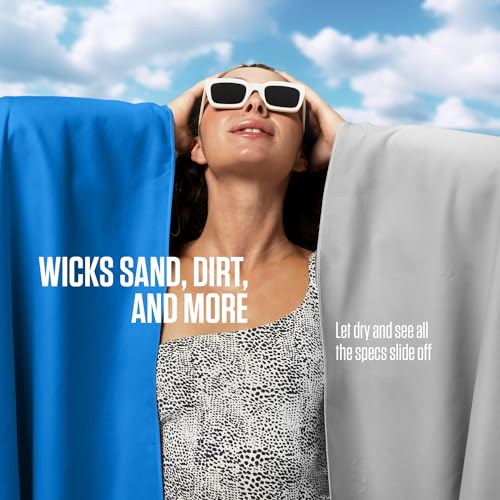 VENTURE 4TH Quick Dry Microfiber Towel for Camping & Gym - Blue Extra Large - color: Blue, size: 72.00" x 31.50"