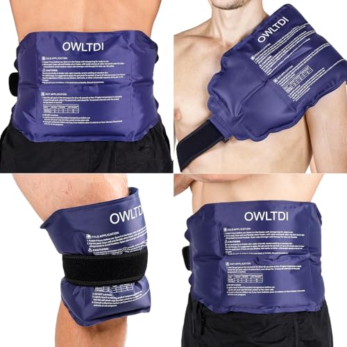 Ice Packs Soft Flexible Gel Pack for Injuries Reusable Cold Hot Therapy for Shoulder Knee Back Elbow Leg Hip Arm for Muscle Relief & Recovery 17.5'' x 9.5'' Navy Blue - color: Navy Blue
