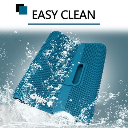 NonSlip Fish Fillet Mat for Filleting, Cutting, Cleaning Heavy Duty Rollable Fish Bait Cutting Board No Need Fish Grippers Large Size Fish Cleaning Mat (14 * 28”, Green) - color: Green, size: 28"L x 14"W
