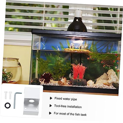 1pc Stainless Steel Water Clamp for Fish Tank Multifunctional Fixing Clip for Aquarium Water Holder Secure Hose Fixator and Tube Stability
