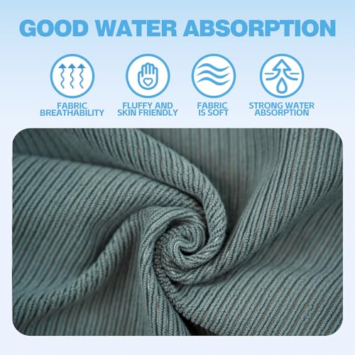 Microfiber Gym Towels with Snap Straps, Yoga Towel for Home and Gym, 16 Inch x 28 Inch, 6 Pack (Grey, 16" x 28") - color: Grey