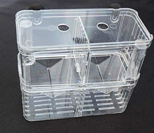 Aquarium Fish Breeder Box for Hatchery, Isolator, Injured Fish, Shrimp Clownfish (BX-005) - size: BX-005