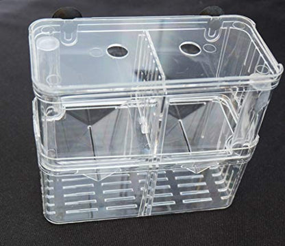 Aquarium Fish Breeder Box for Hatchery, Isolator, Injured Fish, Shrimp Clownfish (BX-005) - size: BX-005