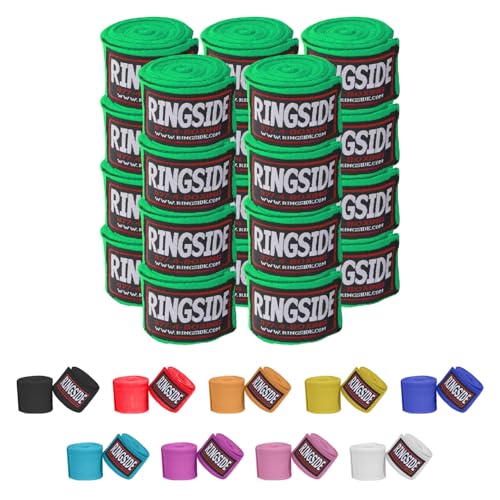 Ringside Mexican Style Boxing Hand Wraps 180" - color: Neon Green, size: 10 Pairs