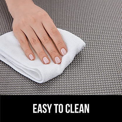 GORILLA GRIP powerGRIP Drawer Shelf and Cabinet Liner, Thick Strong Hold, Non-Adhesive Liners Protect Kitchen Cabinets and Cupboard, Bathroom Drawers, Easy Install Mat, 12" x20', Beige - color: Beige, style: 12" x 20'