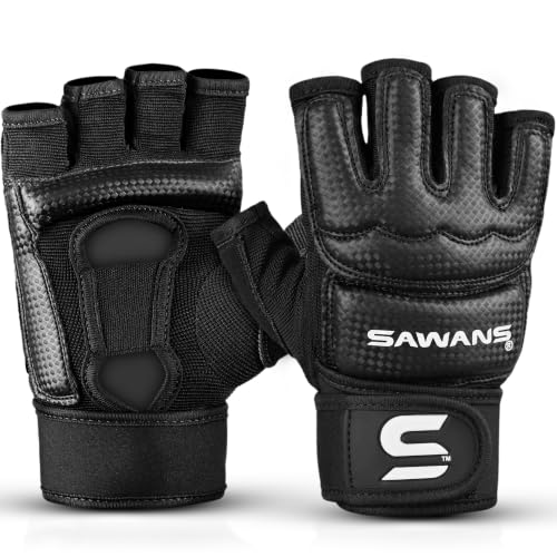 SAWANS MMA Gloves Karate Mitts Punch Bag Boxing Gloves Martial Arts Combat Taekwondo Kickboxing Mitts Fighting Grappling Training for Womens Mens Adults - size: X-Large