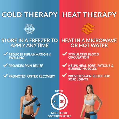 ComfiLife Ice Packs for Injuries – Reusable Hot and Cold Pack with Wrap – Soft Gel Ice Packs for Back, Shoulder, Hip, Knee, Elbow, Joint Pain Relief – Heat & Cold Therapy (Large (Pack of 1)) - size: Large (Pack of 1)