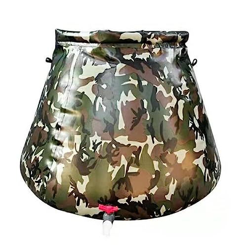 zktoermn Pool Above Ground, Outdoors Collapsible Rain Barrel PVC Pool Fish Pond Capacity Rainwater Collection Bucket Water Collection Tank with Faucet (Color : Multi-Colored, Size : 8Ton) - color: Multicolor, size: 8Ton
