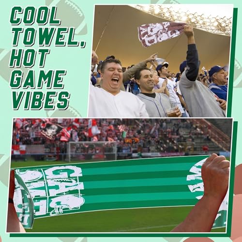 Mindsoft 12 Pcs Football Cooling Towels Microfiber 35"x15" Sports - style: Football