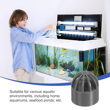 PATIKIL 0.8 Inch (20mm) Fish Cover Permeable Cap, 4 Pcs PVC Breathable Cap Aquarium Guard Fish Tank Intake Cover, Gray