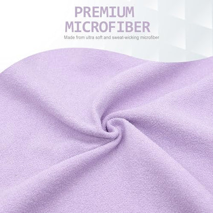 Eunzel Non Slip Hot Yoga Mat Towel with Grip Dots, 72" x 24" - color: Taro Purple