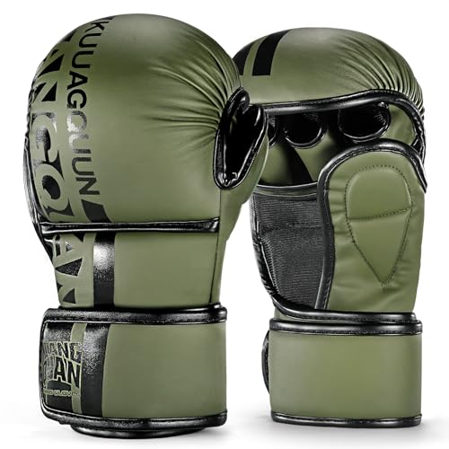 MMA Gloves for Sparring,Muay Thai,Training - color: Army Green, size: Medium