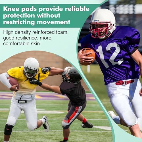 HooLing 4 Pcs Football Knee Pads, Ultra Light Skill Positions,Adult - size: Adult