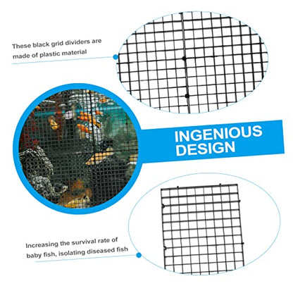 VANZACK 10pcs Fish Tank Divider Aquarium Isolation Panel Easy to Install and Cut Suitable for Fish Separation and Breeding for Aquarium and Bottom Filters