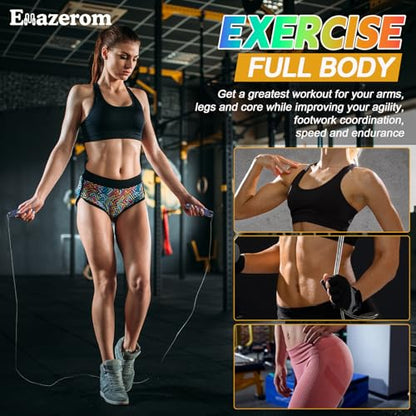 Jump Rope for Women Men Kids, Adjustable Skipping Rope with Ball Bearings, Professional Jumping Rope with Foam Handles, Tangle-Free Rapid Speed Jump Ropes for Fitness Workout Boxing Exercise - color: Blue