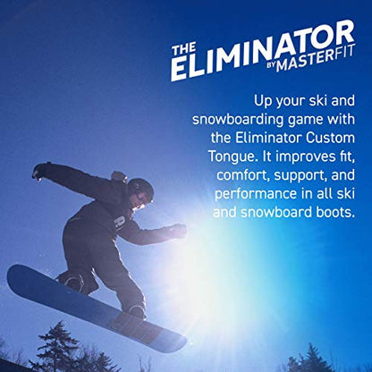 The Eliminator Ski Shin Guards for Skiing, Adult Ski Shin Guards for Skis and Snowboard Boots, Foam Pads to Reduce Discomfort, Boot Volume Reducer & Protector for Men & Women - size: Small