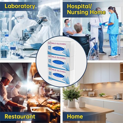 NiHome 3-Tier Clear Acrylic Glove & Tissue Box Holder Dispenser, Wall Mount - size: 3-tier