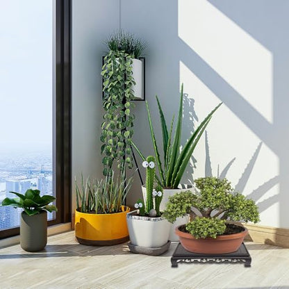 NUOBESTY Rectangular Plastic Flowerpot Base and Aquarium Stand for Indoor Plants, Multi-purpose Fish Tank Holder with Sturdy Plastic Material, Suitable for Living Room and Garden Display