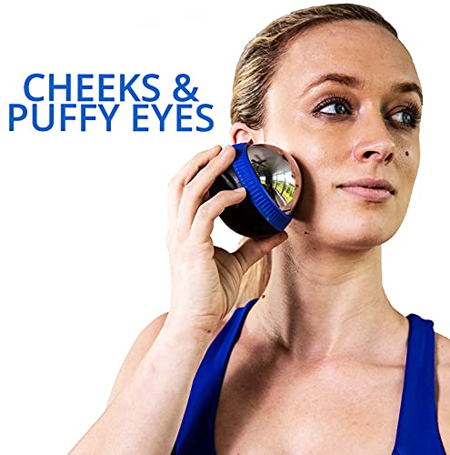 Body Back Glacier Ball - Lacrosse Massage Ball for Plantar Fasciitis Relief | FSA Eligible Ice Roller Ball For Facial Massage, Hot & Cold Therapy Myofascial Release Ball For Muscle & Foot Pain Relief