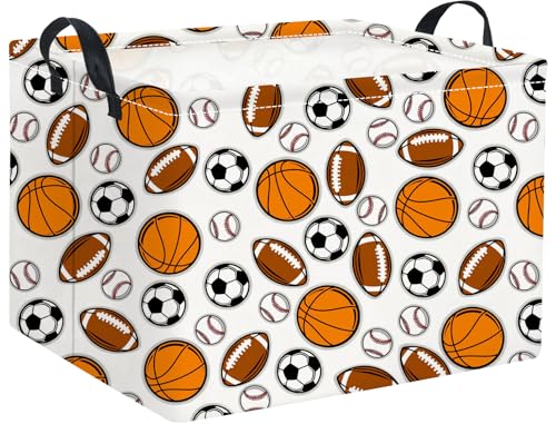 Rectangular Easter Basket Baby Girl Basket Fabric Storage Bin Organizer Box Room Decor(Sports) - color: Sports