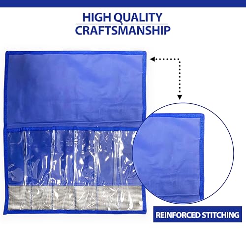 6-Pocket Lure Bag 2 Pcs Blue, for Saltwater & Freshwater Tackle Storage, Includes Multi-Compartment Organizer, Ideal for Offshore Fishing & Traveling Anglers