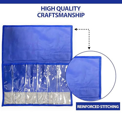 6-Pocket Lure Bag 2 Pcs Blue, for Saltwater & Freshwater Tackle Storage, Includes Multi-Compartment Organizer, Ideal for Offshore Fishing & Traveling Anglers