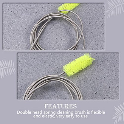 LIOOBO 2pcs Double-Ended Brush Hose Cleaning Brush for Water Pipe and Aquarium Cleaning